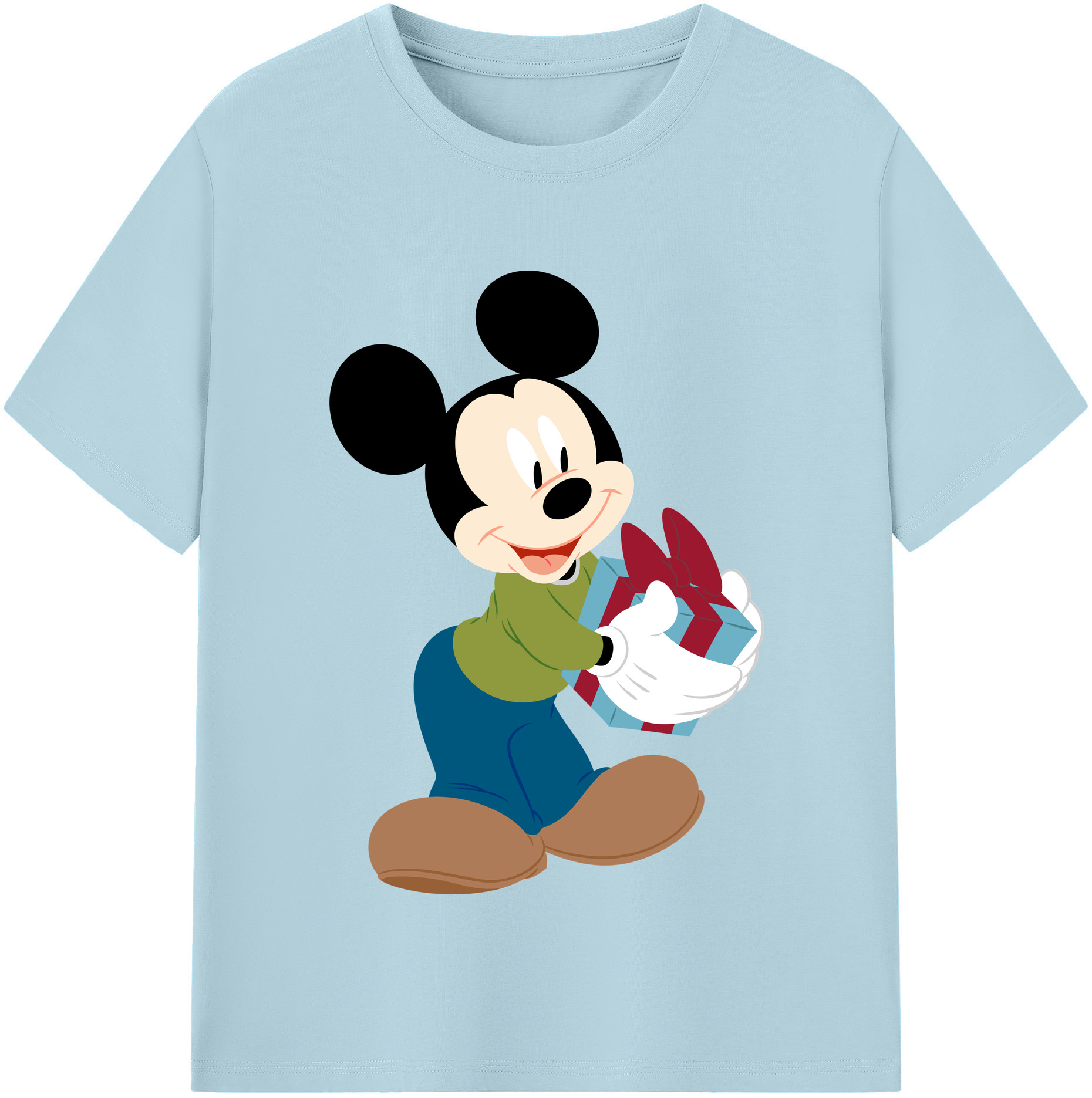 （画像用） ミッキーマウス Mickey Mouse 綿100％半袖Tシャツ（フロントプリント）